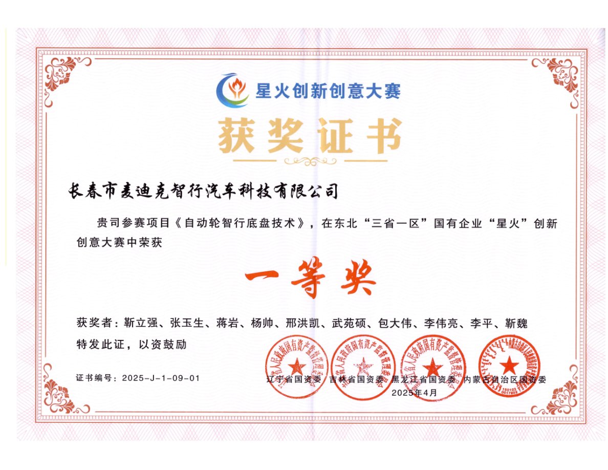 东北“三省一区”国有企业“星火”创新创意大赛中荣获一等奖